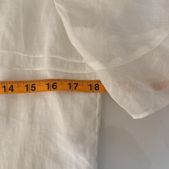 J.Crew White Ruffled blouse - Picture 3 of 6